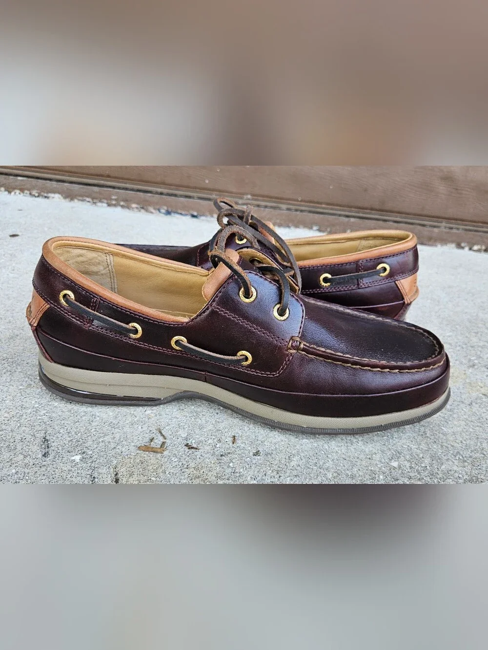 Sperry Top-Sider Gold Cup Gold Boat ASV Brown Leather Boat Shoes US 9 M 0579052